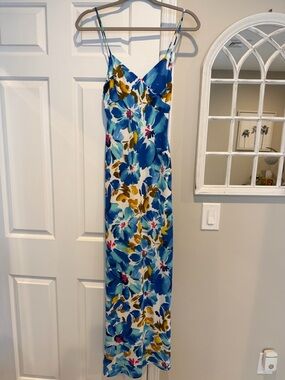 Vici Women’s Floral Long Dress Extra Small XS Blue